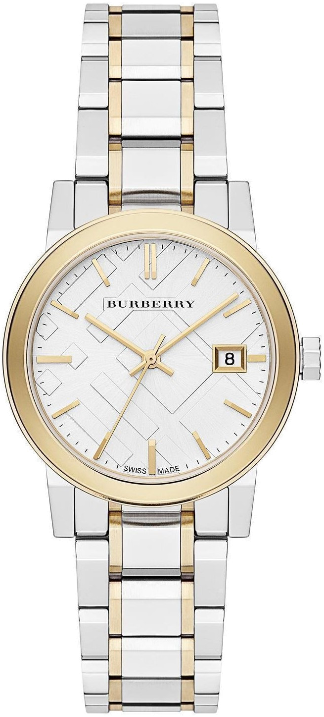 Montre Femme Burberry BU9115 The City Acier Bicolore Cadran Check