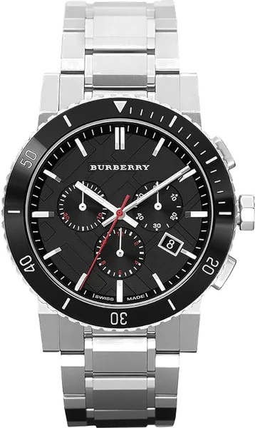 Montre Homme Burberry BU9380 chronomètre sport en acier inoxydable