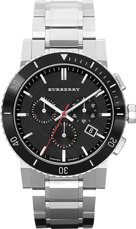 Montre Homme Burberry BU9380 chronomètre sport en acier inoxydable