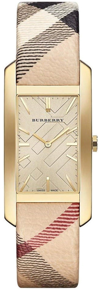 Montre Femme Burberry BU9407 Rectangulaire Cuir Beige et Verre Saphir