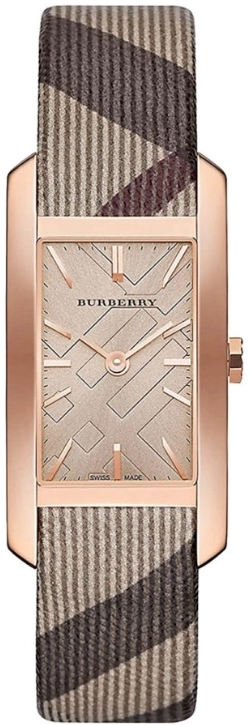 Montre Femme Burberry BU9408 Rectangulaire Cuir Marron Swiss Made