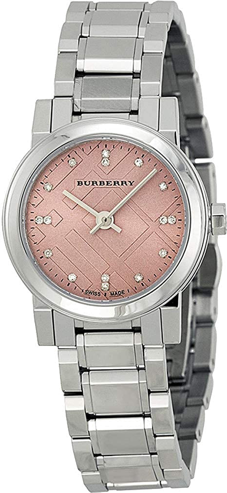 Montre Femme Burberry BU9223 City Cadran Rose Index Diamants