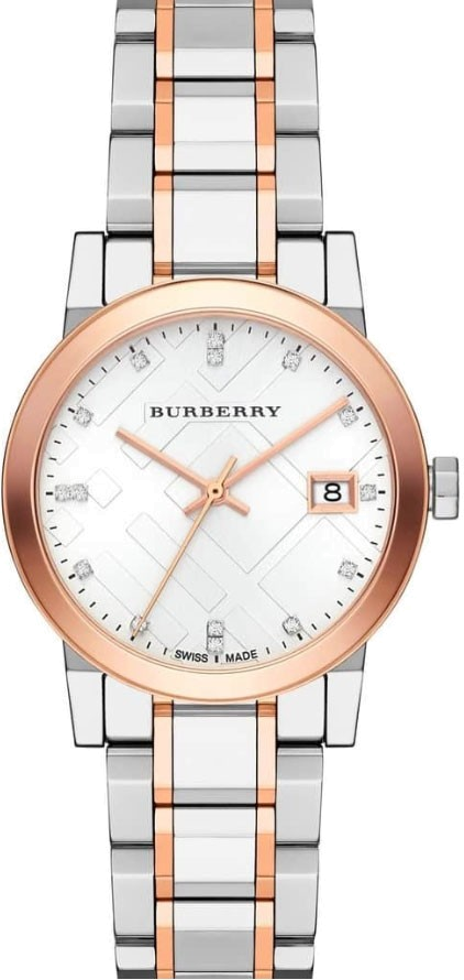 Montre Femme Burberry BU9214 Heritage Acier Bicolore et Cristaux Swarovski