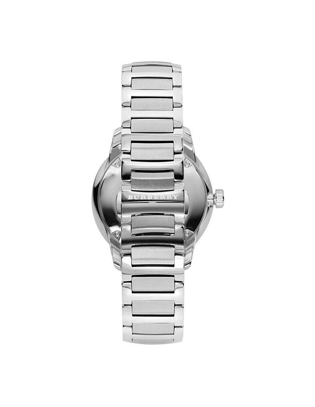 Montre Burberry The Classic Round BU10005 Cadran noir, boîtier noir et bracelet cuir vue 2