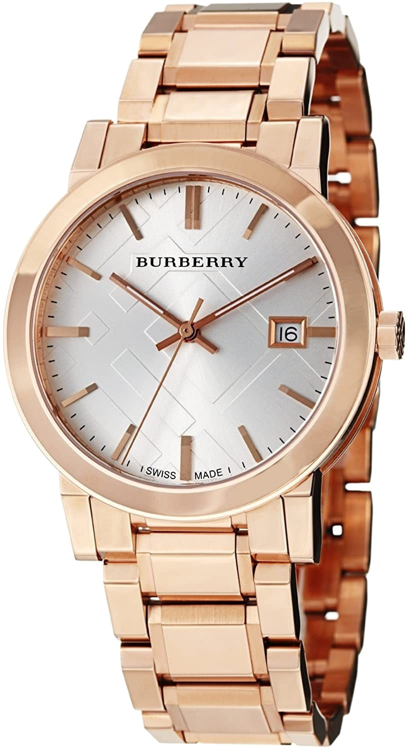 Montre Burberry BU9004 The City Acier Rose Gold et Cadran Gris Gravé