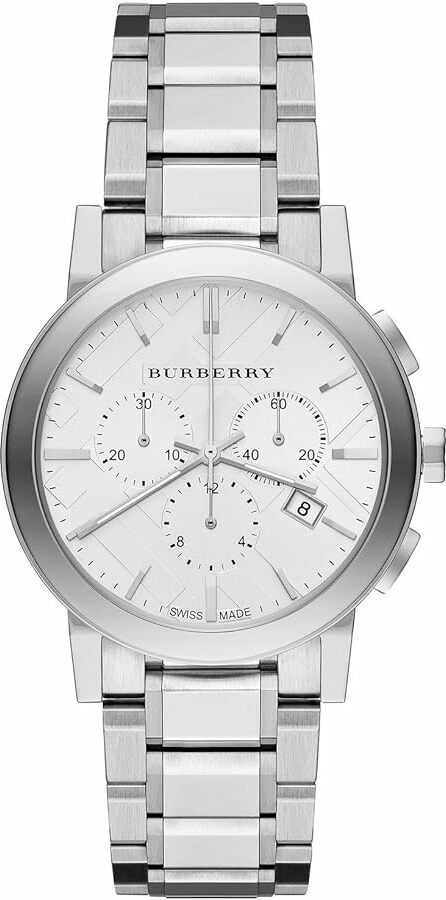Montre Homme Burberry BU9750 Chronomètre Acier Cadran Bleu
