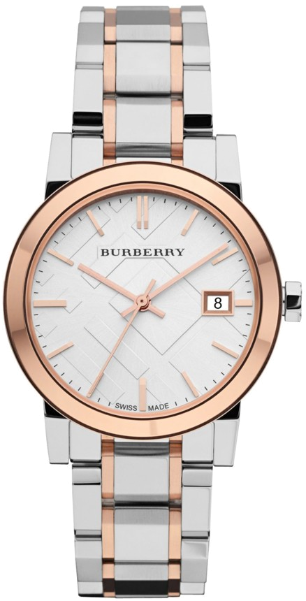 Montre Burberry BU9105 The City Ronde Bi-ton Argent et Rose Gold