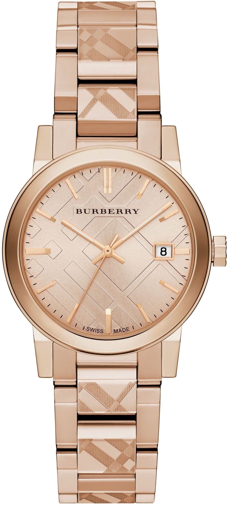 Montre Femme Burberry BU9146 The City Acier avec Accents Or Rose Swiss Made