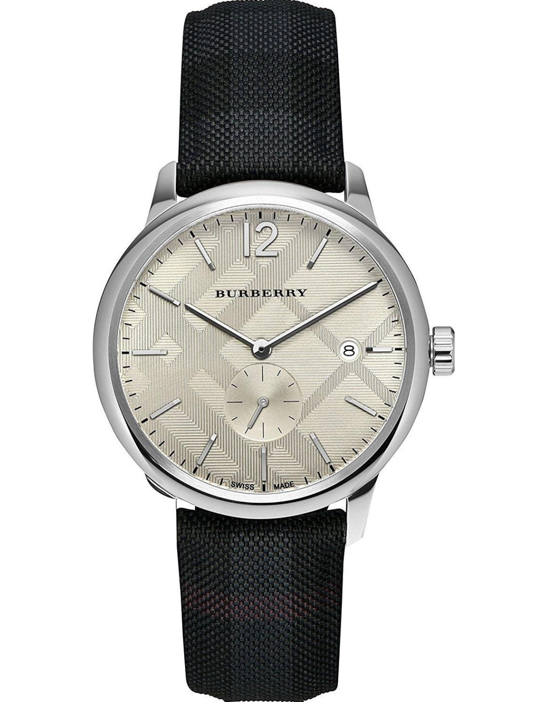 Montre Homme Burberry BU10008 bracelet noir bi matière