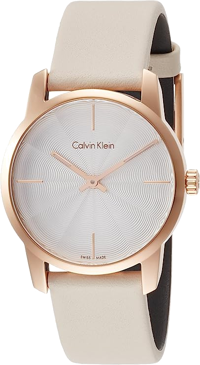 Montre Femme Calvin Klein City K2G236X6 bracelet en cuir beige