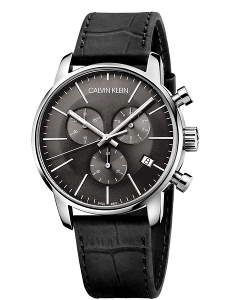 Montre Homme Calvin Klein City K2G271C3 chronomètre cuir noir
