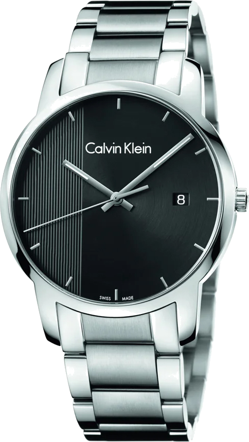 Montre Homme Calvin Klein City K2G2G14Y Quartz cadran noir bracelet en acier inoxydable