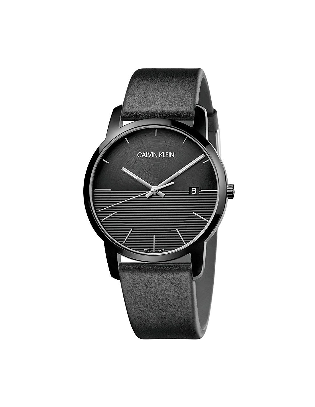 Montre Homme Calvin Klein K2G2G4C1 City Cadran Noir et Bracelet Cuir