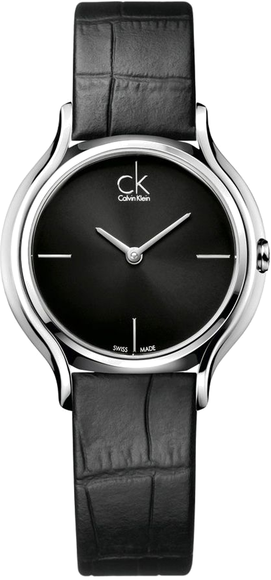 Montre Femme Calvin Klein Skirt K2U231C1 Cuir Noir Swiss Made