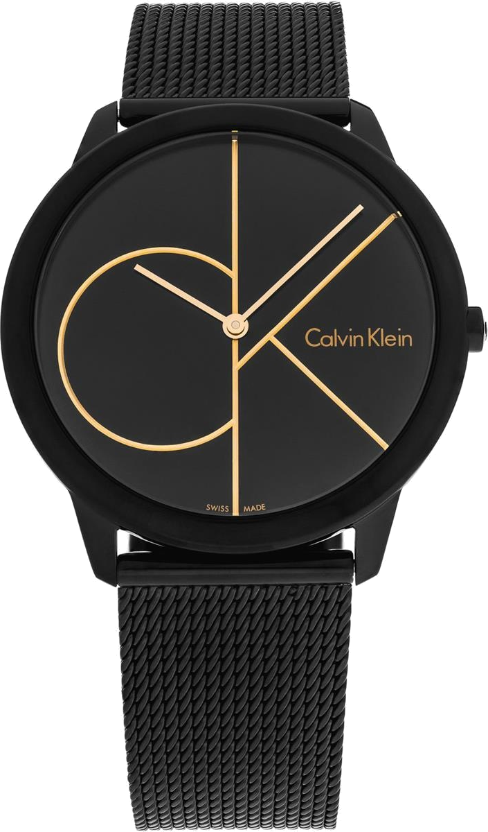 Montre Calvin Klein K3M214X1 en Acier Noir et Maille Milanaise 40mm