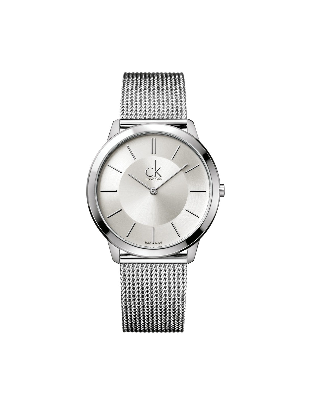 Montre Femme Calvin Klein K3M22126 Minimal Argent Bracelet Mesh Milanais