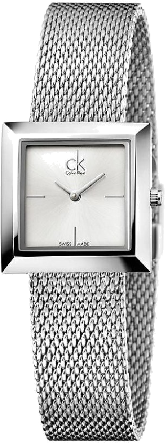 Montre Femme Calvin Klein Mark K3R23126 quartz cadran argenté bracelet maille en acier inoxydable argenté