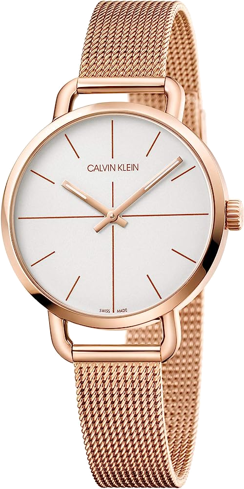 Montre Femme Calvin Klein Even K7B23626 Maille Milanaise Or Rose