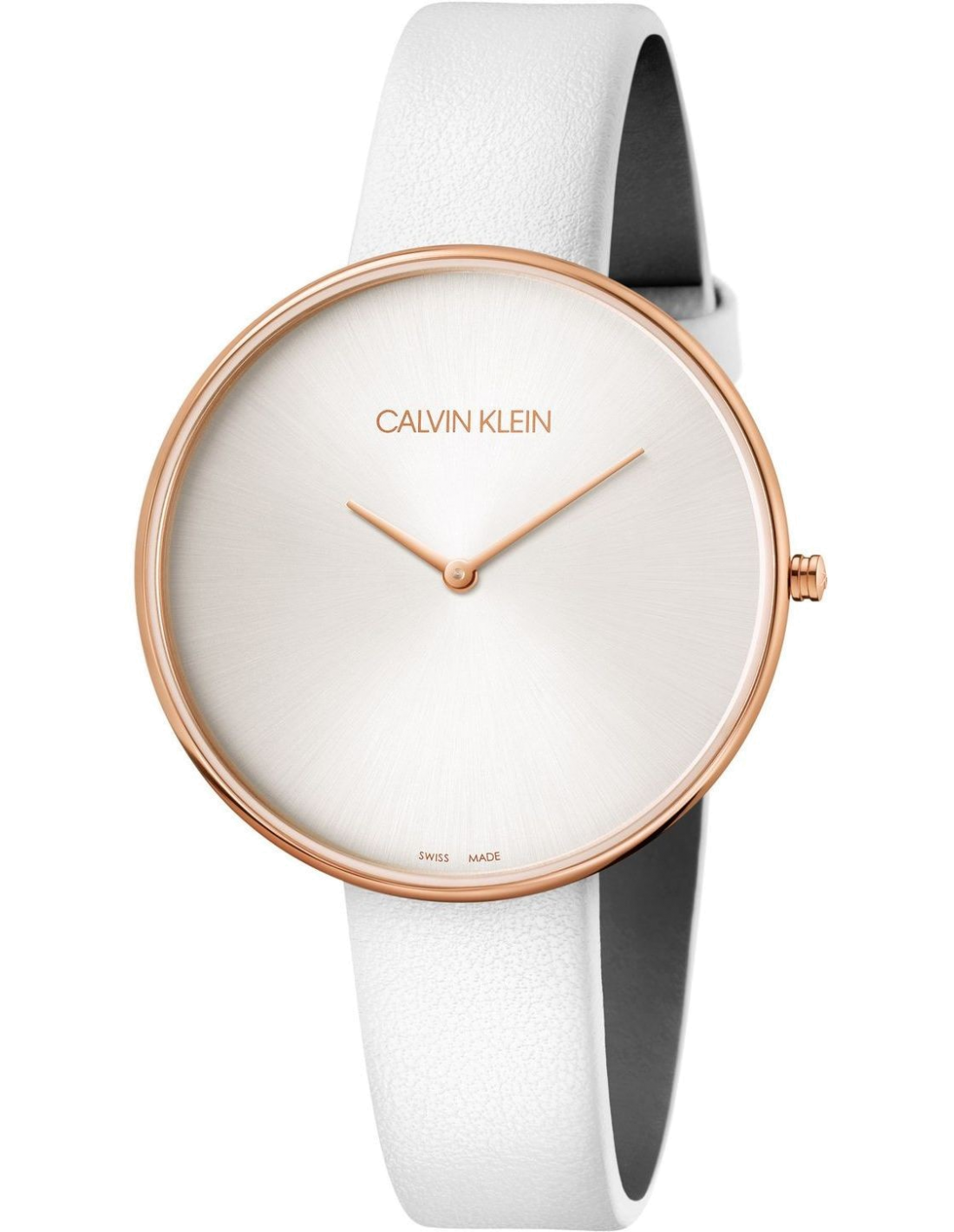 Montre Femme Calvin Klein Full Moon K8Y236L6 Cuir blanc