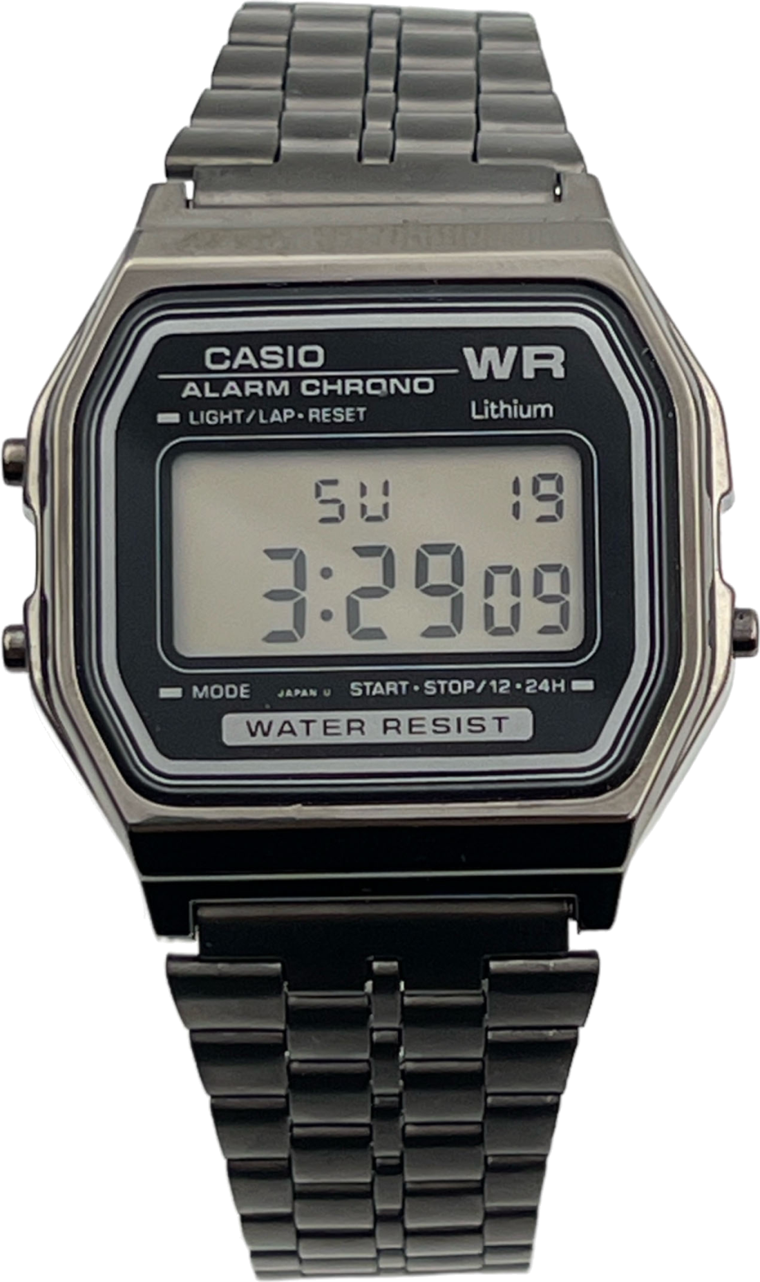 Montre Casio Collection Vintage A158WETB-ADF cadran noir digitale en métal noir