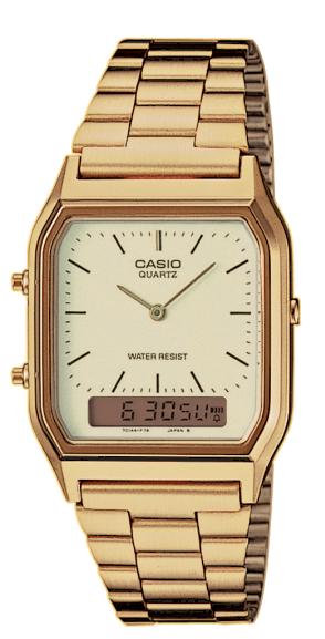 Montre Casio AQ-230GA-9DMQYES Acier Doré Double Affichage