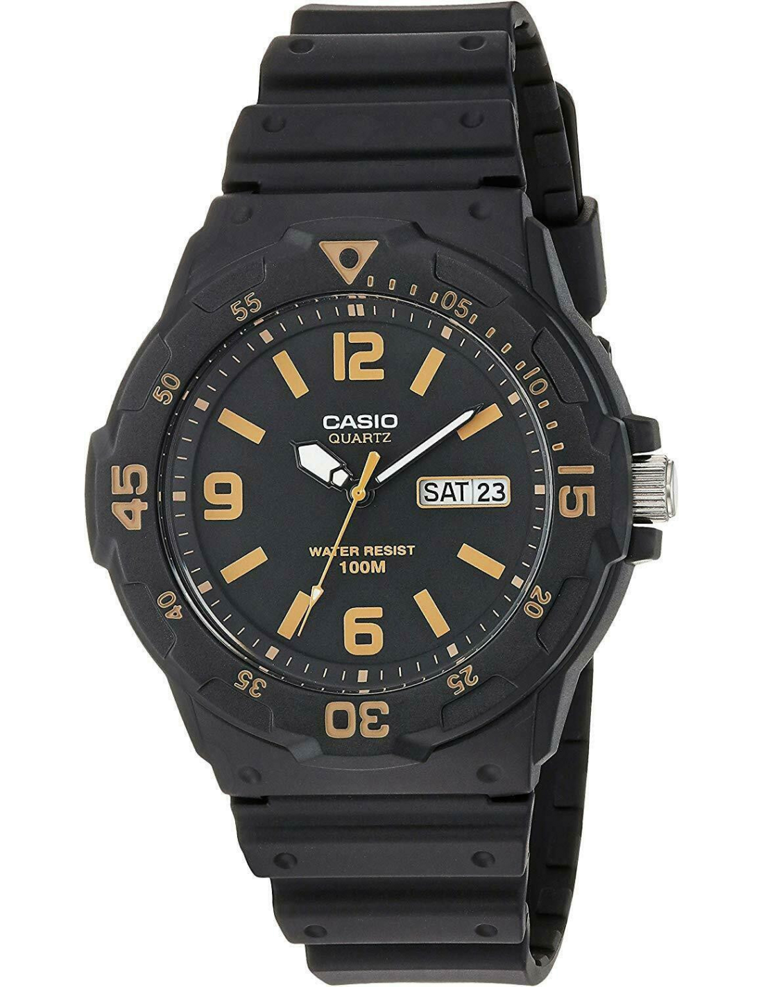 Montre Casio MRW-200H-1B3VEF Sport Noir en Résine avec Lunette Rotative