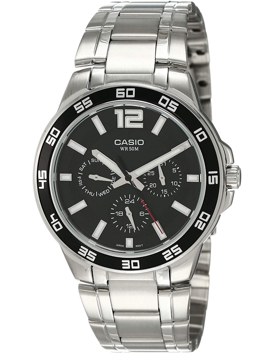 Montre Casio MTP-1300D-1AVEF Argentée avec Bracelet en Acier Multi-Cadrans