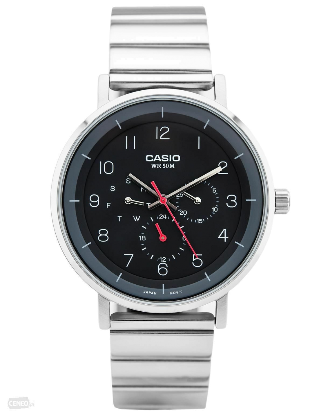 Montre Casio MTP-E314D-1BV Argentée à Multi-Cadrans en Acier