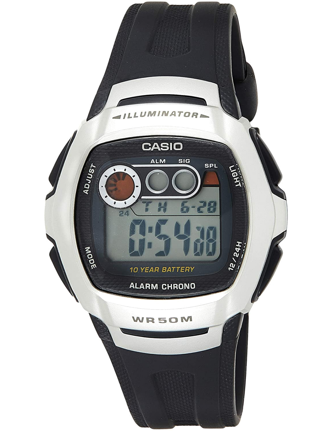 Montre Casio W-210-1AVEF Noir en Résine à Affichage Digital