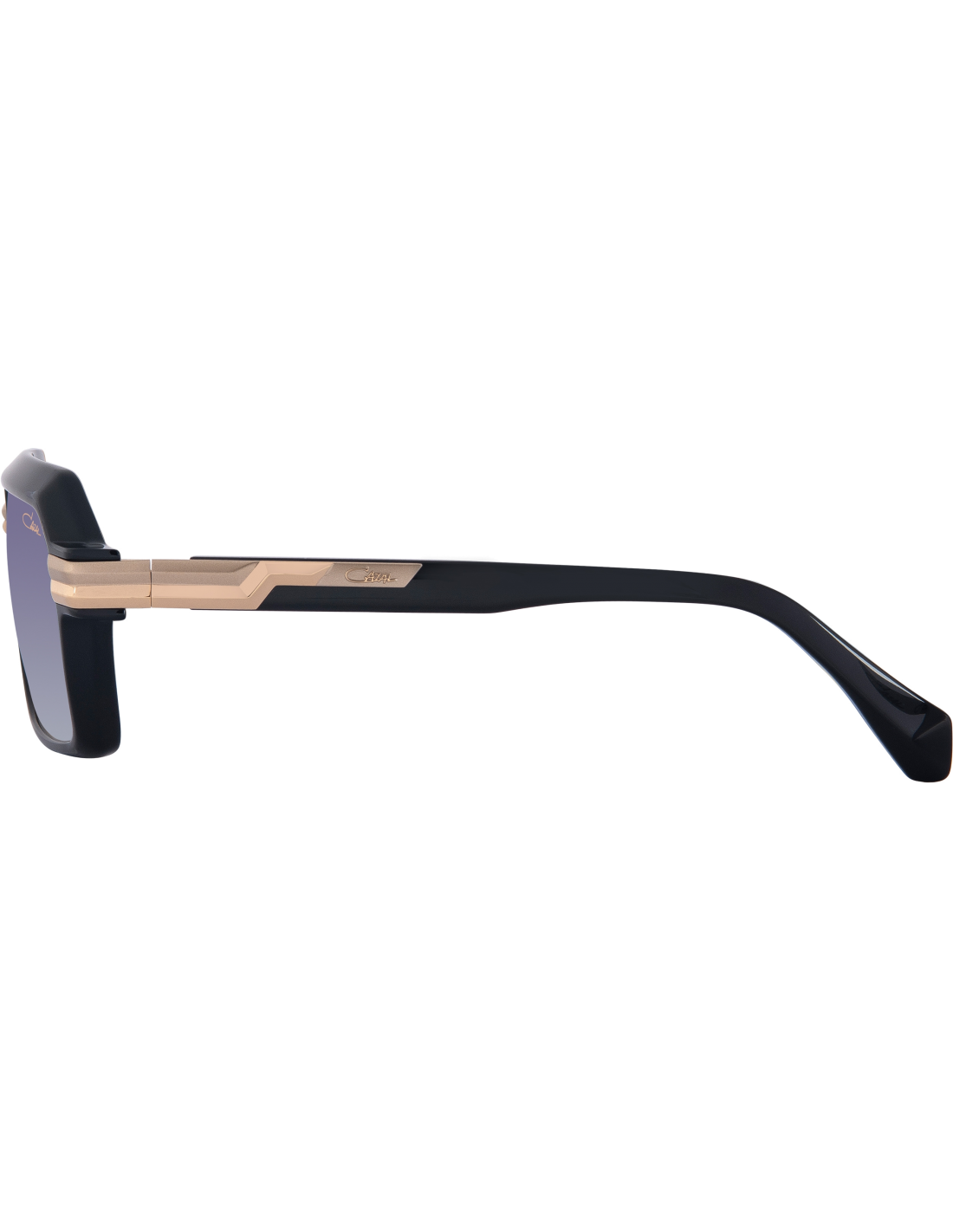 Lunettes de soleil Cazal 8043 001 pour Homme - Monture rectangulaire noire et dorée vue 3