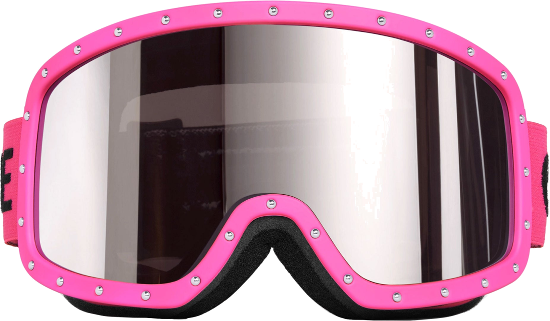 Masque de ski unisexe Celine CL40196U73C - Monture rose mat et verres gris vue 2