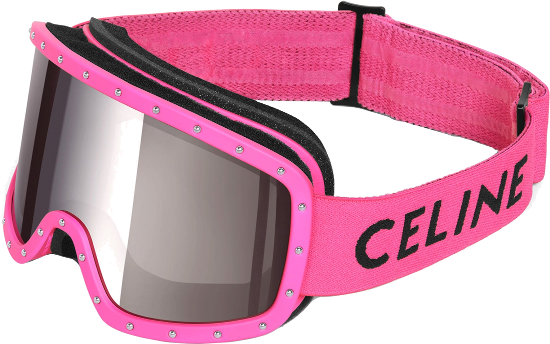 Masque de ski unisexe Celine CL40196U73C - Monture rose mat et verres gris