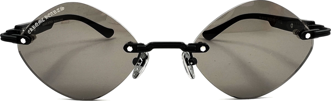 Lunettes de Soleil Chrome Hearts Diamond 108457BK - Monture noire cerclée vue 2