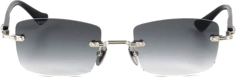 Lunettes de soleil Chrome Hearts Deep II - Monture rectangulaire unisexe - Réf. 108656 vue 2