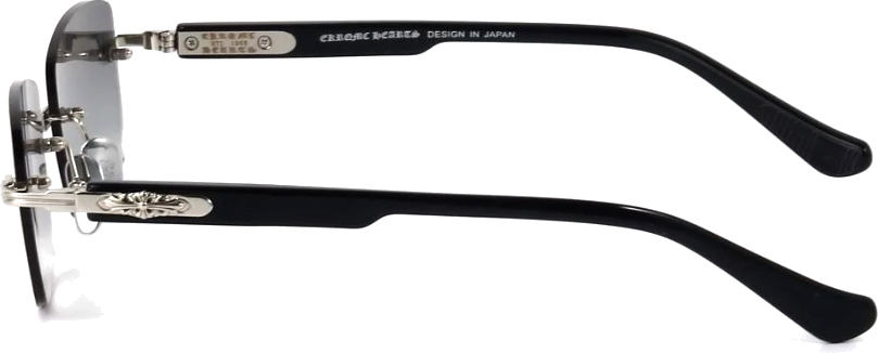 Lunettes de soleil Chrome Hearts Deep II - Monture rectangulaire unisexe - Réf. 108656 vue 3