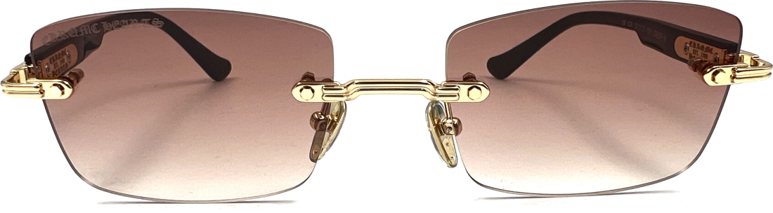 Lunettes de soleil Chrome Hearts Deep II - Monture rectangulaire unisexe - Réf. 108658 vue 2