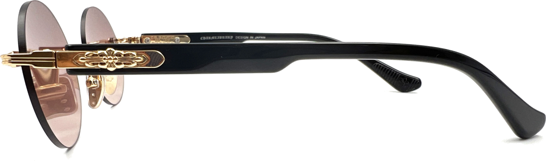 Lunettes de Soleil Chrome Hearts Deep III 108659 - Forme Ronde, Verres Marron, Unisexe vue 3