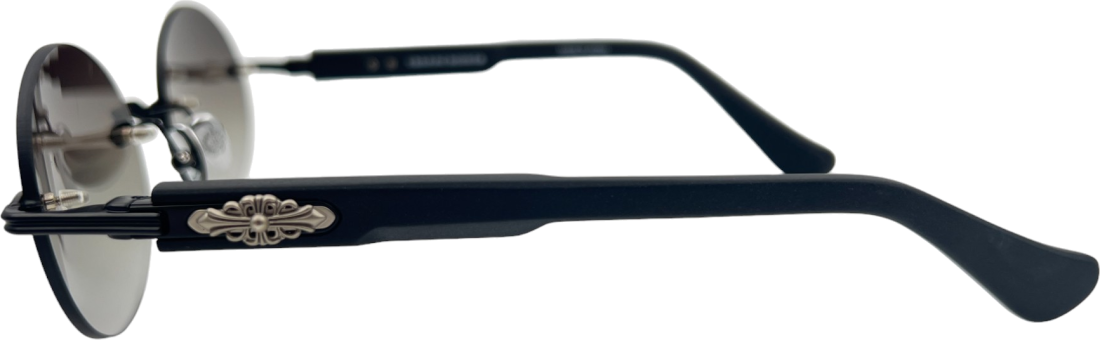 Lunettes de Soleil Chrome Hearts Deep III - Monture Ronde Noire Unisexe - Réf. 109844 vue 3