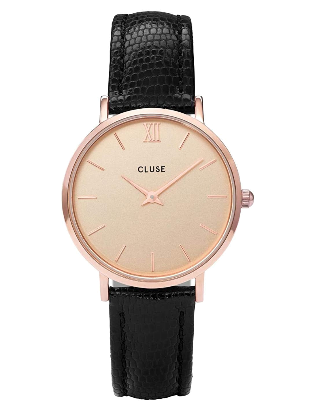 Montre Femme Cluse Minuit CL30051 Noir cadran or rose