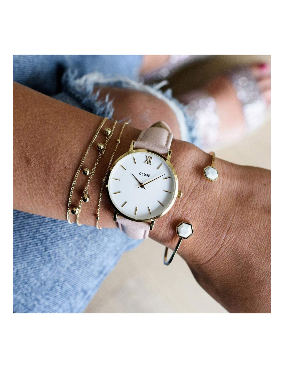 Détail boucle ardillon Cluse CL30020 — Montres Outlet