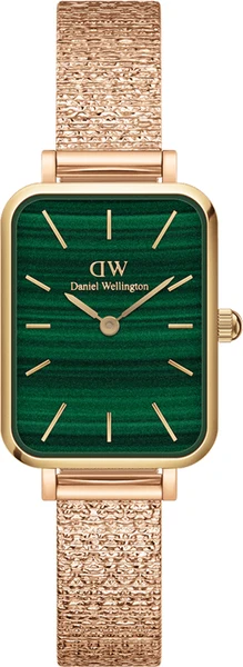 Montre Femme Daniel Wellington Quadro Pressed Ever rosegold cadran vert