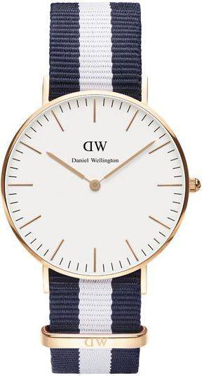 Daniel Wellington DW00100031 — montrant le cadran blanc et le boîtier acier