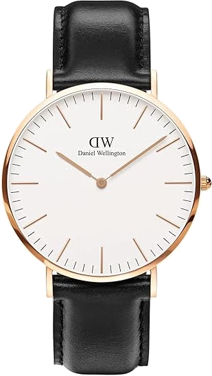 Montre Daniel Wellington Classic Sheffield 36 mm DW00100036 bracelet cuir noir