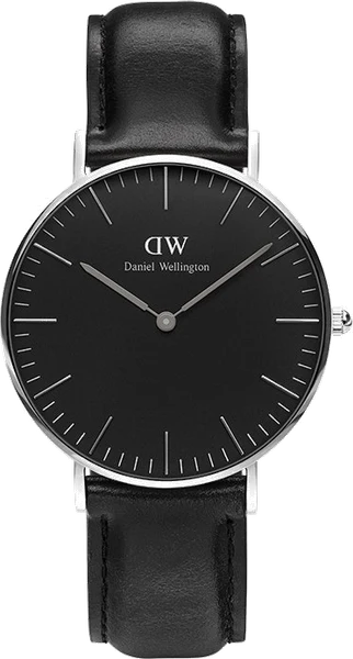 Montre Daniel Wellington DW00100145 Classic Black Sheffield Silver Cuir Noir