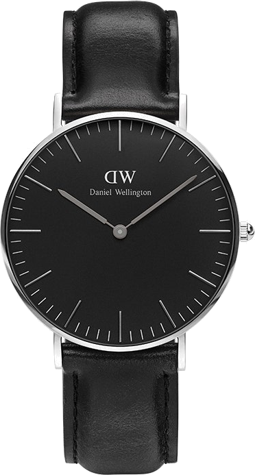 Montre Daniel Wellington DW00100145 Classic Black Sheffield Silver Cuir Noir