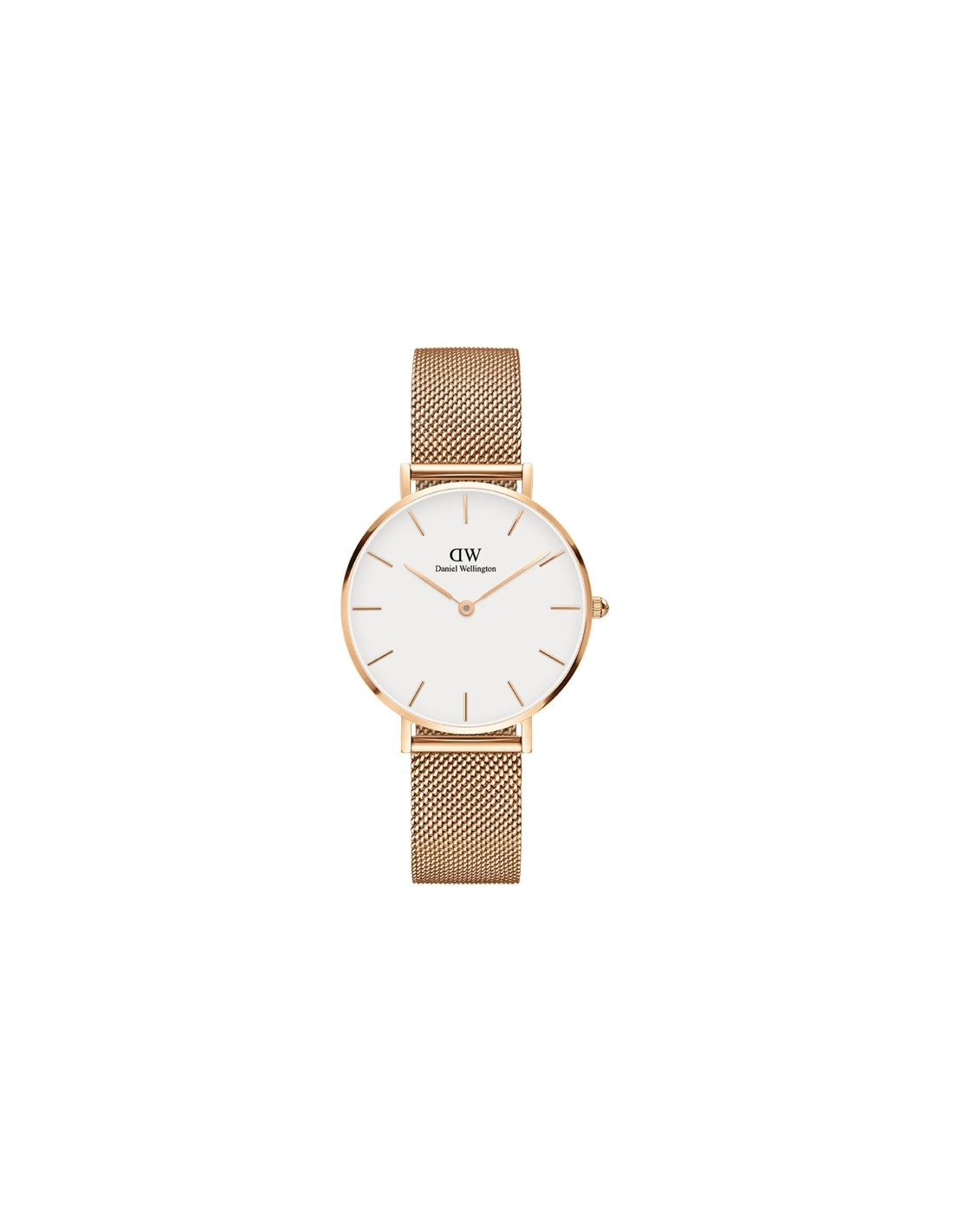 Montre Daniel Wellington Petite Melrose DW00100163 Maille milanaise or rose cadran blanc