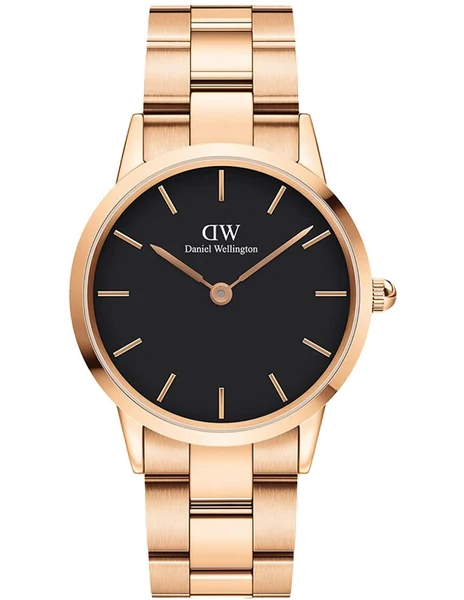 Montre Daniel Wellington DW00100212 Iconic Link Acier Poli Or Rose 32mm
