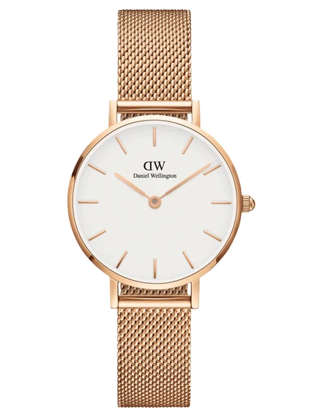 Montre Daniel Wellington DW00100219 Classic Petite Melrose 28mm Maille Milanaise Or Rose