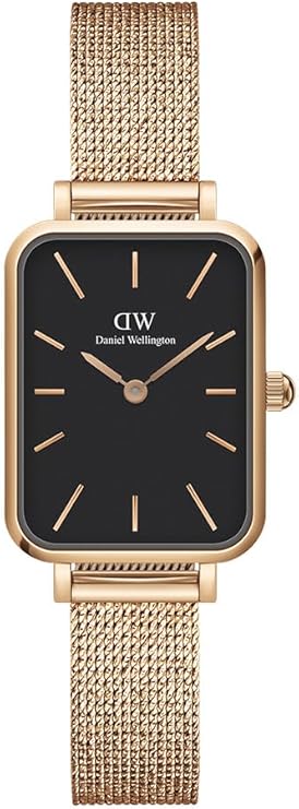 Montre Daniel Wellington DW00100432 Quadro Rectangulaire Maille Or Rose