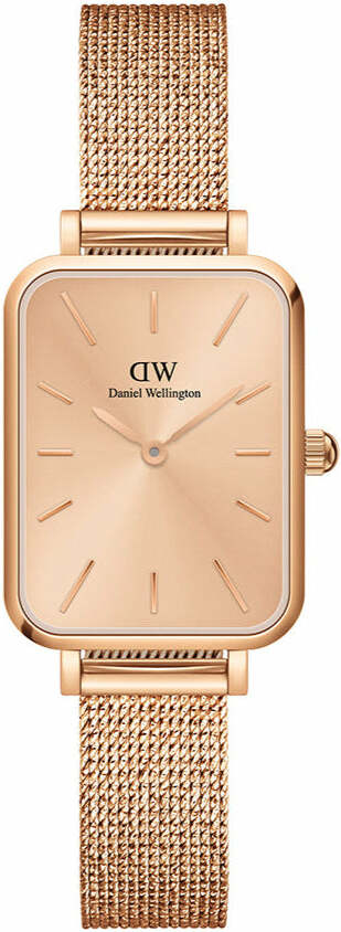 Montre Daniel Wellington Quadro Pressed Unitone DW00100484 Rectangulaire en métal rose